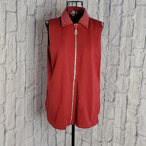 ISAAC'S DESIGN Beaded Alabama‎ Red Vest Size Small